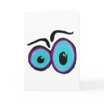 Chalk Eyes Greeting Card by talliktok_katauyak Chalk Eyes Greeting Card
