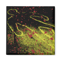 Chalk Outline magnets by GiggleSnorts Chalk Outline magnets