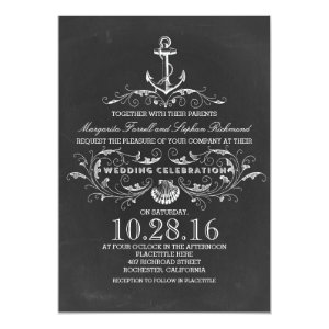 chalkboard anchor beach wedding invitations 5