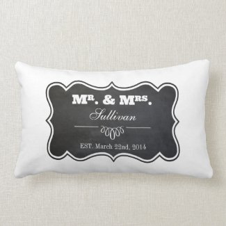 Chalkboard and Ornate Frame Throw Pillow