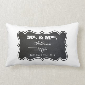Chalkboard and Ornate Frame Throw Pillow