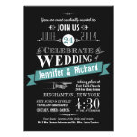 Chalkboard Art Deco Wedding Invitations at Zazzle