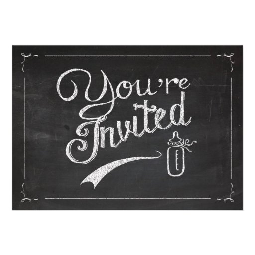 Chalkboard Baby Shower invitation
