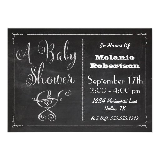 Chalkboard Baby Shower invitation