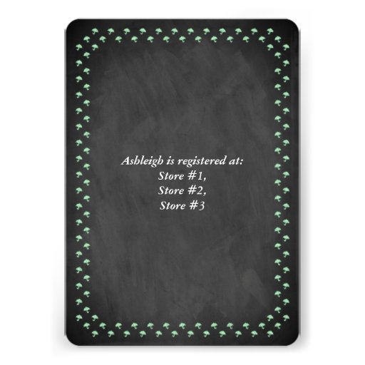 Chalkboard Baby Shower Invite - Green