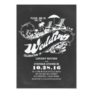 chalkboard beach wedding invitations 5