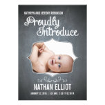 Chalkboard Birth Announcement invitations