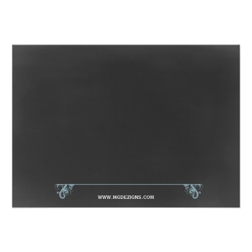 chalkboard blue Couple's Baby shower Invitation
