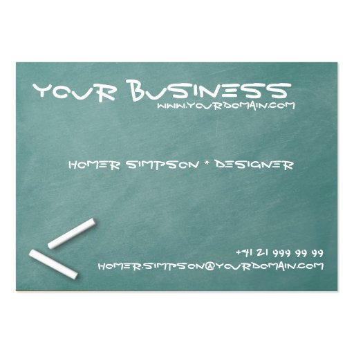 Chalkboard Business Card (front side)