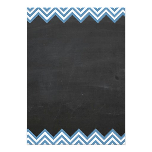 Chalkboard Chevron Boy Baby Shower Invitation