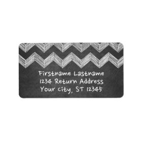 Chalkboard Chevrons with Whimsical Type Address Label