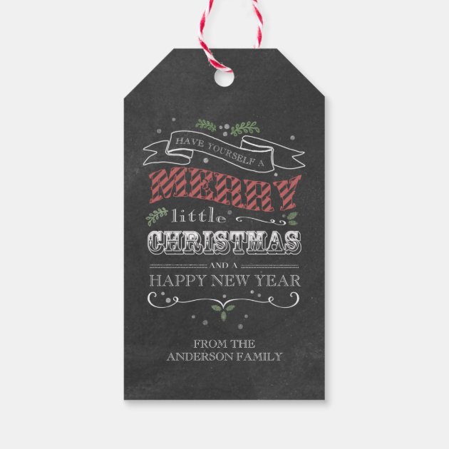 Chalkboard Christmas Gift Tags Pack Of Gift Tags