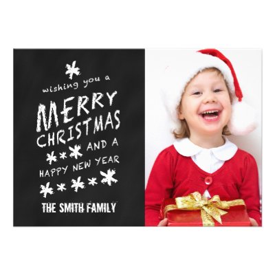 CHALKBOARD CHRISTMAS HOLIDAY PHOTO CARD