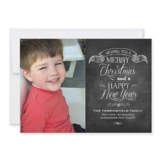 Chalkboard Christmas Wishes Card