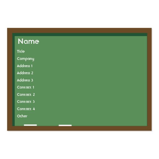 Chalkboard - Chubby Business Card (front side)