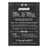 Chalkboard Couples Wedding Shower Personalized Invitations