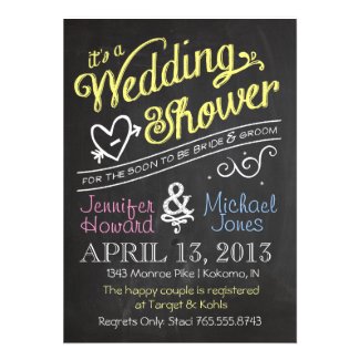 Wedding Shower Invitations Tropical Papers Chalkboard S Wedding Shower Invitation