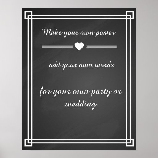 chalkboard-create-your-own-poster-print-zazzle
