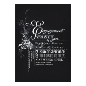 Chalkboard Engagement Party Invitation