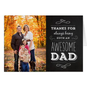 Chalkboard Father's Day Photo Greeting Card