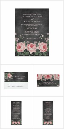 Chalkboard Floral Wedding Suite