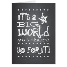 Chalkboard Graduate Go For It Congratulation Card