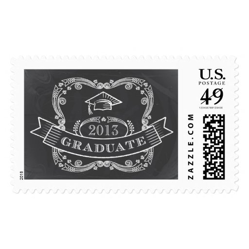 Chalkboard Graduation Postage Stamp Zazzle