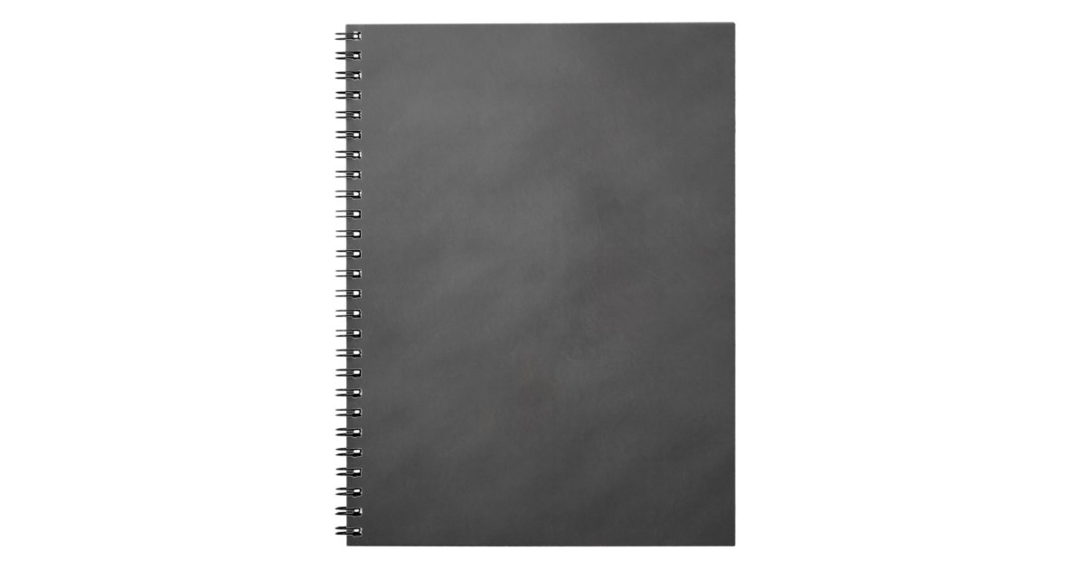 Chalkboard Gray Background Grey Chalk Board Black Spiral Notebook Zazzle