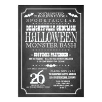 Chalkboard Halloween Costume Party 5x7 Paper Invitation Card