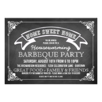 Chalkboard Housewarming BBQ Party Invitation invitations