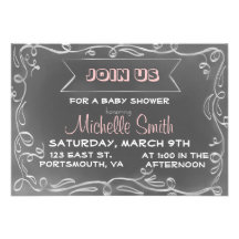 Chalkboard Inspired Invitation