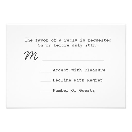 Chalkboard Inspired White Arrows Wedding R.S.V.P. Invitations