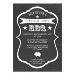 Chalkboard Labor Day Barbecue Invitation Custom Announcements at Zazzle