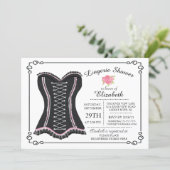 Chalkboard Lingerie Bridal Shower Invitation Zazzle