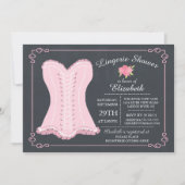 Chalkboard Lingerie Bridal Shower Invitation Zazzle