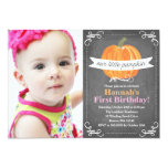 Chalkboard Little Pumpkin Birthday Card