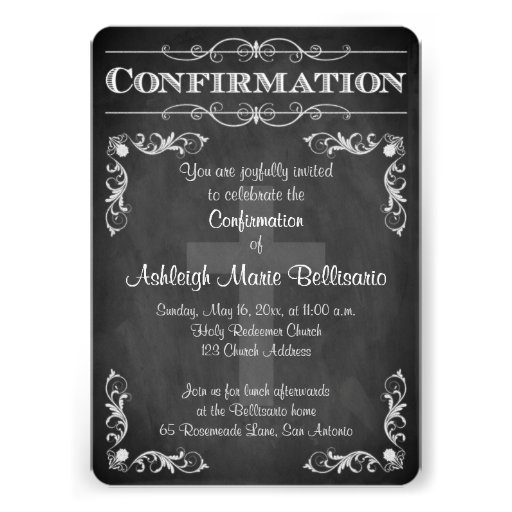 Chalkboard LOOK Confirmation Invitation