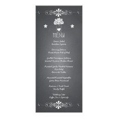 Chalkboard Mason Jar Wedding Reception Menu Card