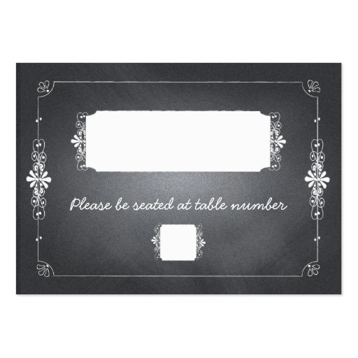 Chalkboard Mason Jar Wedding Seating Place Card Business Cards (front side)