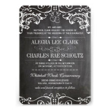 Chalkboard Modern Vintage Typography Invite