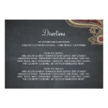 Chalkboard Paisley Directions Card /Enclosure Card invitations