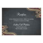 Chalkboard Paisley Reception Card /Enclosure Card invitations