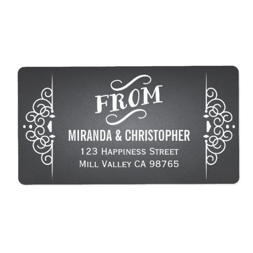 Chalkboard Personalized Return Address Labels Zazzle