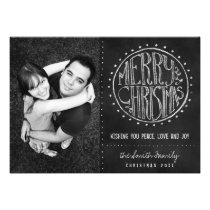 Chalkboard Photo Christmas Card invitations