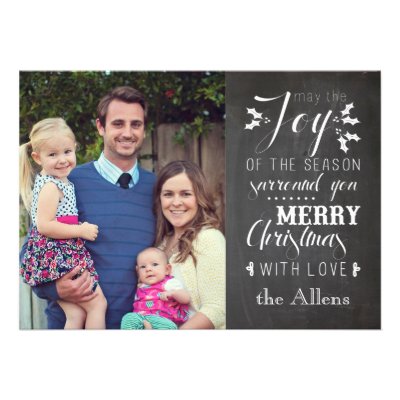 Chalkboard Photo Christmas Card