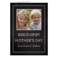 Chalkboard Photo Happy Mother's Day Card
