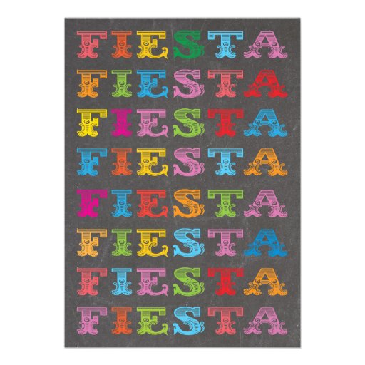 Chalkboard Photo Mexican Fiesta Rehearsal Dinner Custom Invitations