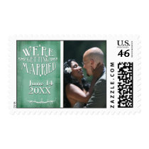 Chalkboard photo save the date stamps