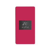 Chalkboard Pink Wedding Small Candy Wrapper Address Label