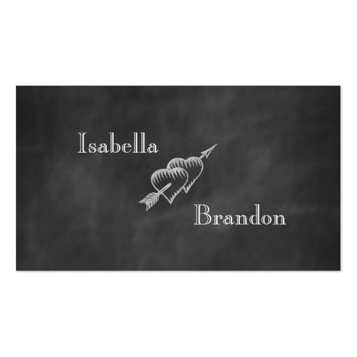 Chalkboard Place Card Business Card Templates (back side)